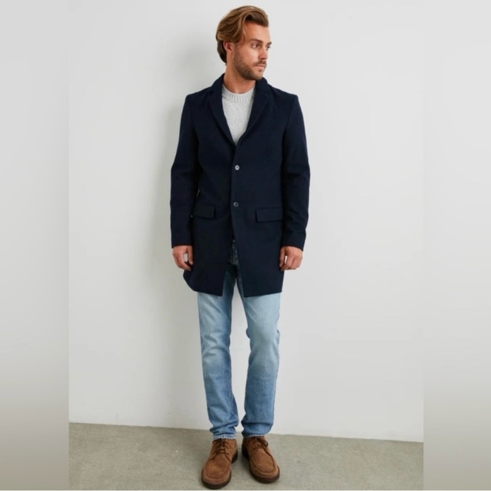 Rails Men's Lark Classic Coat in Navy Size M - Picture 2 of 8